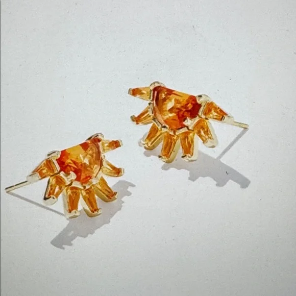 Kendra Scott Sun Gold Stud Earrings, dust bag & gift box - Picture 4 of 4